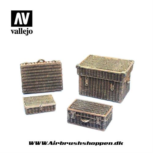 Wicker Suitcases SC227. kurve kufferter